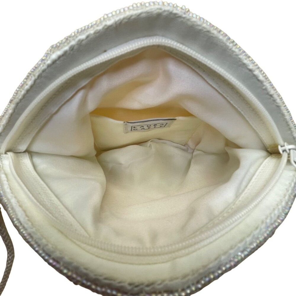 Laura Gayle Women’s Ivory Beaded With Braided Strap Elegant Evening Purse Size S - Picture 9 of 9
